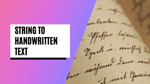 Convert String To Handwritten Text Using Python